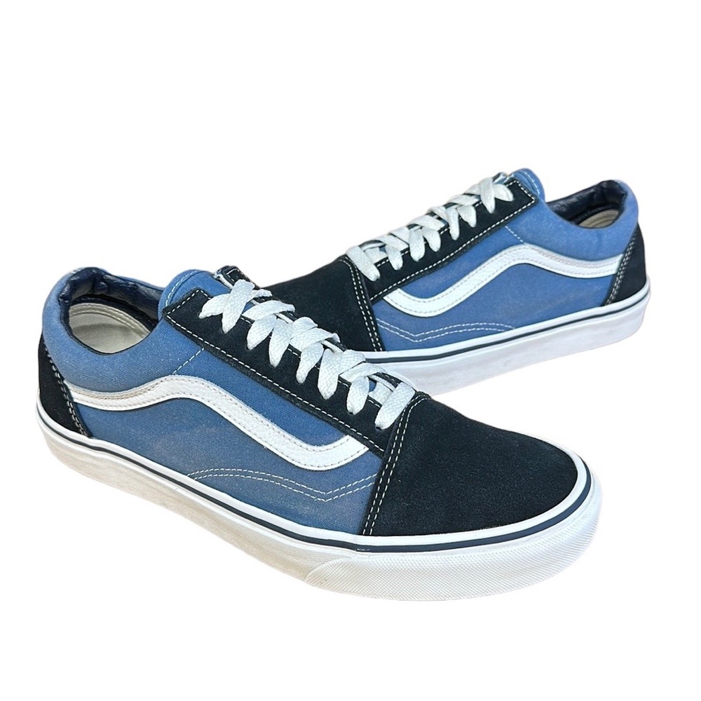 Vans Authentic Blue Low Top Canvas Skateboard Sneakers Shoes Men's 9 Wm 10.5